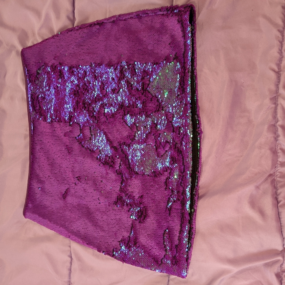 Wild Fable iridescent sequin mini skirt.rave skirt